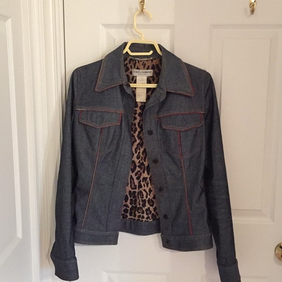 VINTAGE Dolce & Gabbana Jean Jacket sz 40 - Picture 1 of 12